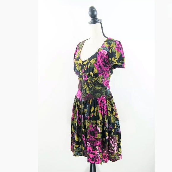 ❌SOLD❌Betsey Johnson Collection Floral Silk Dress - Picture 2 of 8